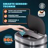MONZANA® Mülleimer mit Sensor Küche 50L Silber Bild 3