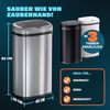 MONZANA® Mülleimer mit Sensor Küche 50L Silber Bild 4