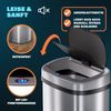 MONZANA® Mülleimer mit Sensor Küche 50L Silber Bild 5