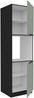 Küchen Hochschrank 60 cm Küche ARIA Aquamarin ultra matt + Schwarz matt, hochwertige Fronten mit Anti Fingerprint Beschichtung, Soft-Close Küchenzeile Küchenblock Bild 3