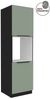 Küchen Hochschrank 60 cm Küche ARIA Aquamarin ultra matt + Schwarz matt, hochwertige Fronten mit Anti Fingerprint Beschichtung, Soft-Close Küchenzeile Küchenblock Bild 1