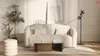 Vente-unique - RETUNA Sofa Stoff Schokoladenbraun - B 208 cm105 cm x H 90 cm x L 220 cm Bild 2