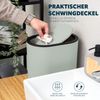 eluno ovaler Kosmetikeimer mit soft-touch Oberfläche mit Schwingdeckel & EVA Pads gegen Kratzer, aus Kunststoff, 6 Liter Fassungsvermögen, salbei Bild 4
