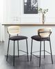Set mit 2 Barstühlen MAYETTA Rattan Schwarz Bild 3