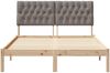 vidaXL Bettgestell mit gepolstertem Kopfteil Braun 135 x 190 cm 878832 Bild 5