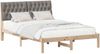 vidaXL Bettgestell mit gepolstertem Kopfteil Braun 135 x 190 cm 878832 Bild 3