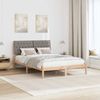 vidaXL Bettgestell mit gepolstertem Kopfteil Braun 135 x 190 cm 878832 Bild 4