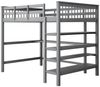 Merax Etagenbett 140x200 cm mit Rausfallschutz und Lattenrost, Hochbett mit Schreibtisch und Regal, Kinderbett aus Kiefer Bild 2