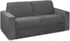 Vente-unique - CALITO Sofa SamtStoff Grau - B 223 cm94 cm x H 99 cm x L 174 cm Bild 3