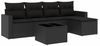 vidaXL 6-tlg. Garten-Sofagarnitur mit Kissen Schwarz Poly Rattan 3251232 Bild 2