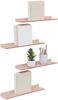 vidaXL Schwebendes Regal 4 pcs Rosa 40 x 8,5 x 2,5 cm Stahl 8003951 Bild 3
