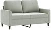vidaXL 3-tlg. Sofagarnitur mit Kissen Hellgrau Samt 3201506 Bild 3