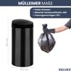 Sensor Mülleimer Küche 50L Schwarz - Automatik Bewegungssensor Klemmring | Smarter Abfalleimer mit Deckel Müllbehälter Kücheneimer Bild 3