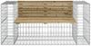 vidaXL Gartenbank aus Gabionen 143x71x65,5 cm Kiefernholz Imprägniert 834379 Bild 3