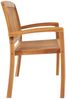 vidaXL Gartenbank 3-Sitzer Stapelbar 159 cm Massivholz Teak 49389 Bild 3