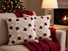 Dekokissen 2er Set SUGARPLUM Baumwolle 45 x 45 cm Hellbeige Weihnachtsmotiv Bild 3
