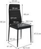 Esszimmerstuhl Grand Schwarz 42.5 x 48 cm 4er Set Vicco Bild 3