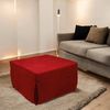 Dmora Pouf Arno, Mehrzwecksessel, Sitzsack, Hockerhocker, Made in Italy, 78x78 h45 cm, Rot Bild 2