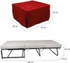 Dmora Pouf Arno, Mehrzwecksessel, Sitzsack, Hockerhocker, Made in Italy, 78x78 h45 cm, Rot Bild 3