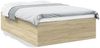 vidaXL Bettgestell Sonoma-Eiche 120x200 cm Holzwerkstoff 3280932 Bild 2