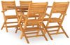 vidaXL 5-tlg. Garten-Essgruppe Massivholz Teak 3155013 Bild 4