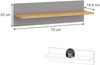 Wandregal Malia Grau 70 x 20 cm Vitalispa Bild 3