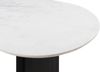 Esstisch oval Mango 220x100x76x76 schwarz lackiert / Marmor weiß BARCELONA #135 Bild 5
