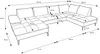 Vente-unique - ARCHIBALD Sofa Stoff Grün - B 205 cm x H 82 cm x L 347 cm Bild 5