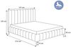 Goldstoff Polsterbett Luxuriöses Bett "MAGNUS" mit hohem Kopfteil und praktischem Stauraum (120–200x200 cm, Kopfteilhöhe: 90/110 cm, Seitenhöhe: 25/40 cm), Luxuriöses Schlafzimmerbett mit hohem Kopfteil und Stauraumfach Bild 2