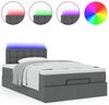 vidaXL Ottomane Bett mit Matratze & LEDs Dunkelgrau 120x190 cm Stoff 3312458 Bild 5