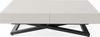 WFL GROUP Couchtisch Cavetta U höhenverstellbar ausziehbar mit schwarzen Metallbeinen (MADE IN EU, erhältlich in einer Größe – 120x80x27-76 cm, ausziehbar auf 200 cm), industrial Tisch in Holzoptik für Küche, Esszimmer oder Wohnzimmer Bild 2