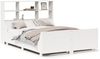 vidaXL Massivholzbett mit Regal ohne Matratze Weiß 140x190 cm 3323819 Bild 2