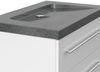 Badmöbel Granit G654 Damo 75 cm ohne Hahnloch SoftClose weiß hochglanz : Weiss hochglanz Bild 5