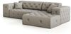 Ecksofa Designersofa CHANTAL in Stoff Opera Velvet Pink Ottomane Rechts Bild 5