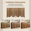 Sideboard in Walnussoptik mit 4 Türen & verstellbaren Einlegeböden, 147 x 40 x 80 cm, Walnussfarben Bild 5