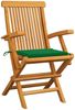 vidaXL Gartenstühle mit Grünen Kissen 8 Stk. Massivholz Teak 3072894 Bild 2