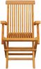 vidaXL Gartenstühle mit Grünen Kissen 8 Stk. Massivholz Teak 3072894 Bild 4