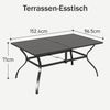 PHI VILLA Gartentisch (Outdoor Garten Esstisch Wetterfest, 1 outdoor esstische), Outdoor Terrasse Tisch für 6 Personen 152 * 97cm Bild 2