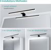 EMKE Spiegelleuchte LED Spiegelleuchte 40cm Spiegellampen für Badezimmer IP44 Schrankleuchte, Schwarz, Kaltweißes Licht 6000K Bild 4