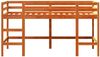 vidaXL Kinderhochbett mit Leiter Wachsbraun 80x200cm Massivholz Kiefer 852397 Bild 4