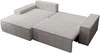 Vente-unique - AMELIA Sofa SamtStoff Grau - B 167 cm x H 85 cm x L 267 cm Bild 4