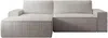 Vente-unique - AMELIA Sofa SamtStoff Grau - B 167 cm x H 85 cm x L 267 cm Bild 2