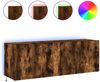 vidaXL TV-Wandschränke mit LED-Leuchten 2 Stk. Räuchereiche 60x35x41cm 837311 Bild 2