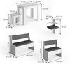 Eckbankgruppe Roman Weiß 150 x 120 cm mit Tisch Vicco Bild 3