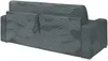 Vente-unique - CALITO Sofa SamtStoff Grau - B 223 cm94 cm x H 85 cm x L 216 cm Bild 4