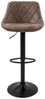 ML-DESIGN Barhocker Gepolsterter Barstuhl mit Rückenlehne und Fußstütze, 360° drehbar (2 St), Drestuhl höhenverstellbar 62-82 cm, Braun, Bezug aus Kunstleder Bild 2