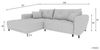 99rooms Massimo Ecksofa Strukturstoff NEVE Khaki mit Schlaffunktion Links Bild 4