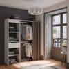 Vorhang-Schrank >CHICAGO< in weiß - 113,8x191,5x50cm (BxHxT) Bild 2