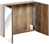 Spiegelschrank 80cm PUEBLA-56-TAUPE in taupe mit Vintage Oak Nb, B/H/T ca. 80/65/16 cm Bild 2