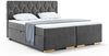 MEBLINI Boxspringbett mit Bettkasten - 120x200 - H4/Dunkelgrau Samt - Versal - Gepolstert Doppelbett mit Matratze und Topper - Polsterbett mit Stauraum - Bett mit Kopfteil - Stauraumbett Bild 2